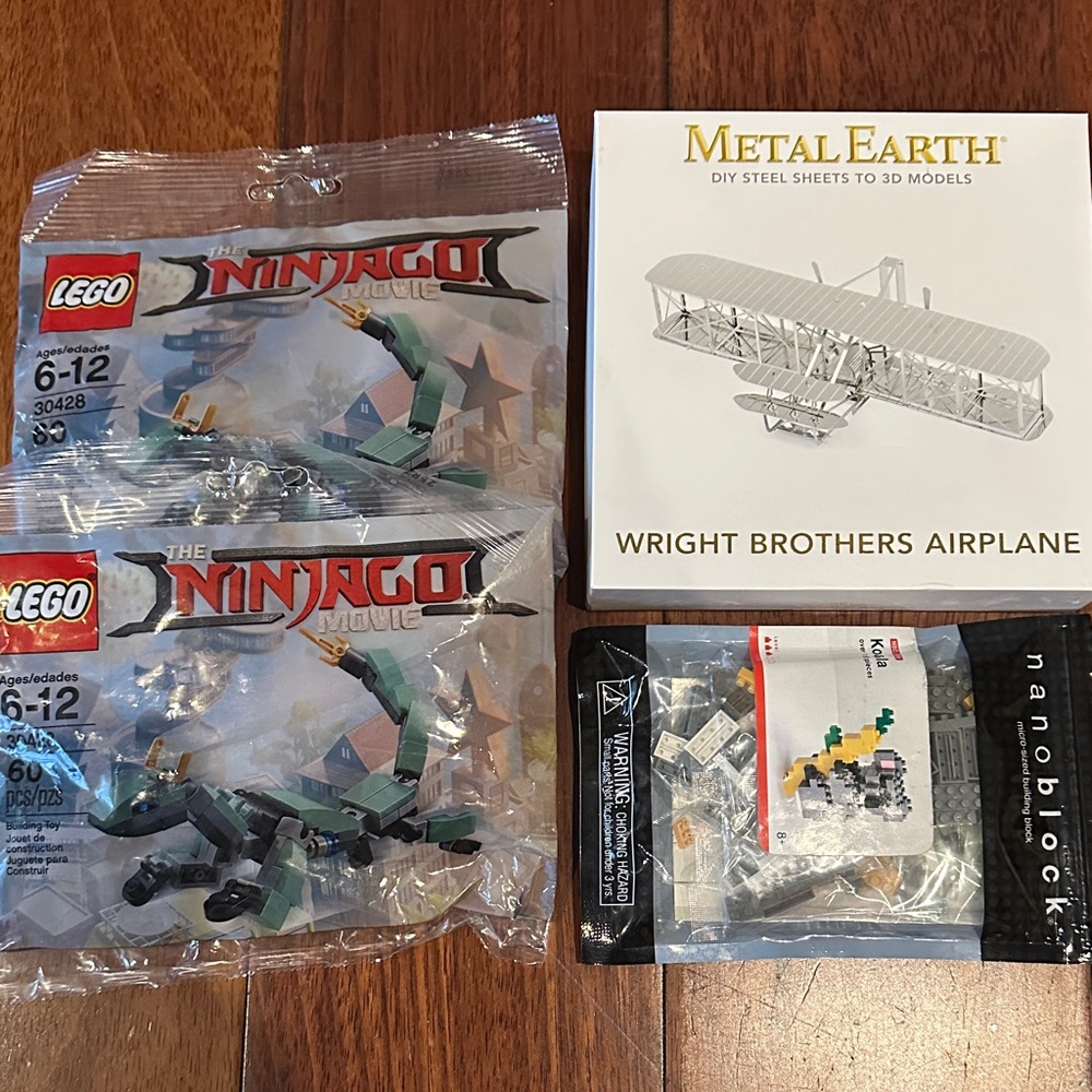 LEGO Ninjago Sets with Metal Earth Airplane and Nanoblock